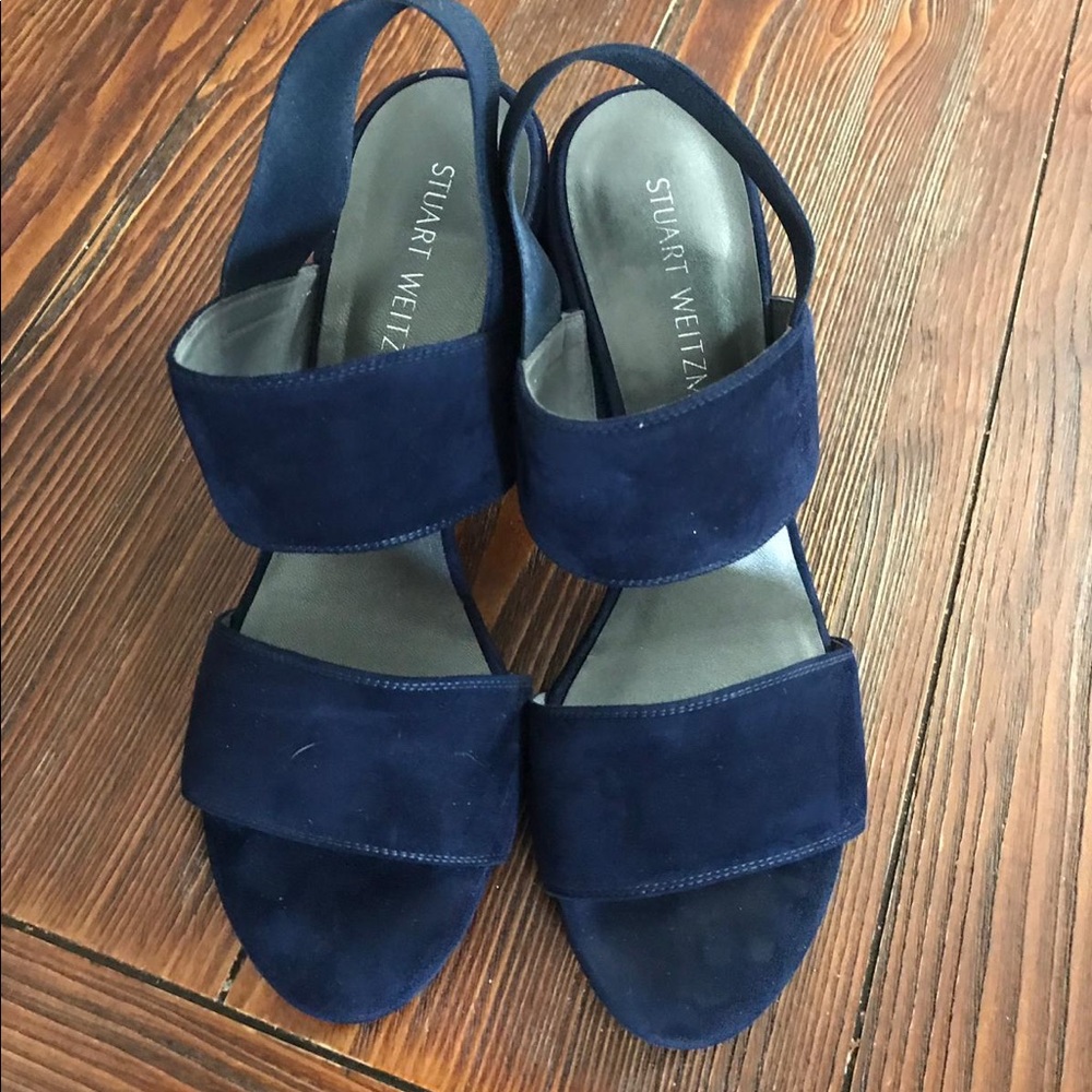 Stuart weitzman Suède block heel sandal
